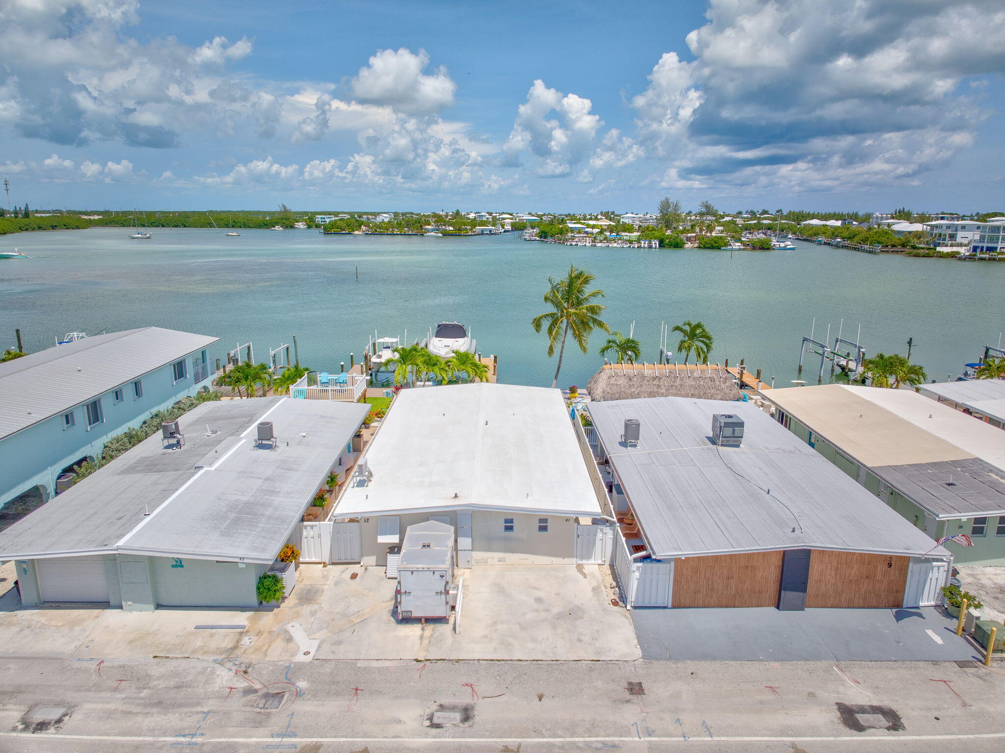41 Sadowski Causeway Key Colony Beach, FL 33051 - Photo 11 of 40 an aerial view of a house with a lake view