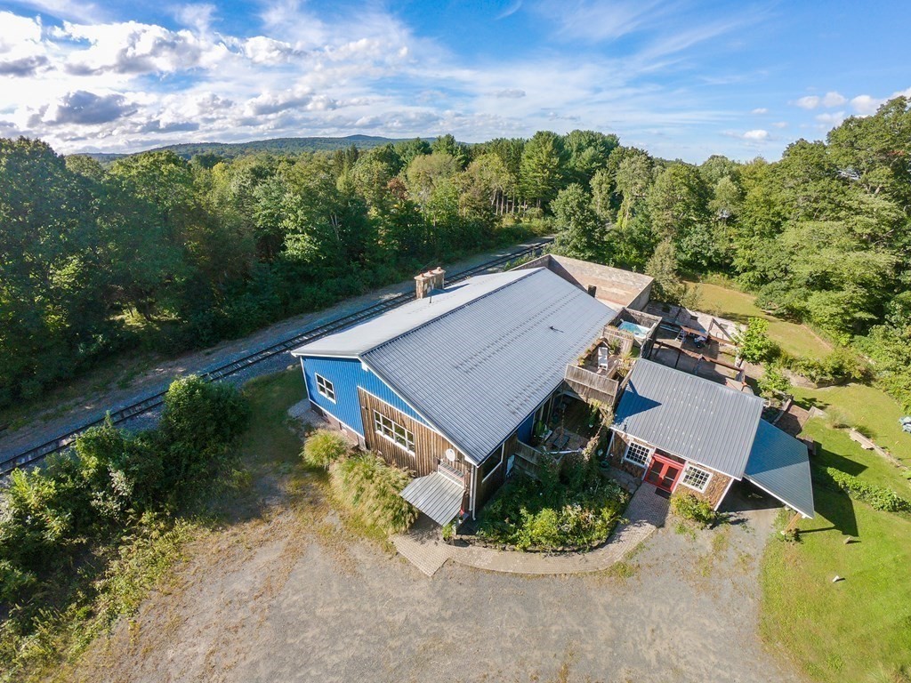 164 A Depot Road Hatfield, MA 01066 - Photo 33 of 40 an aerial view of a house with a yard