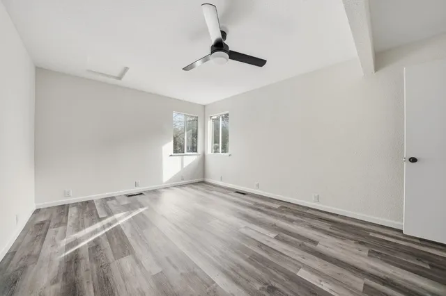 an empty room with a window