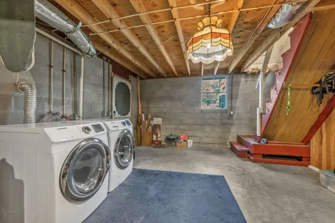 a view of storage and utility room