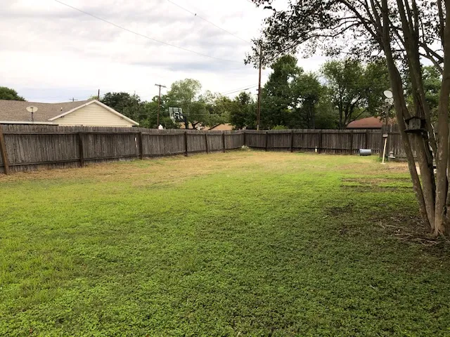 a view of a backyard