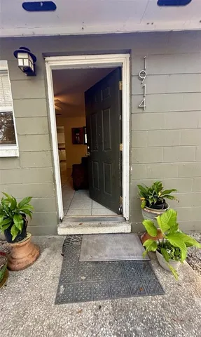 a view of a entryway door of the house