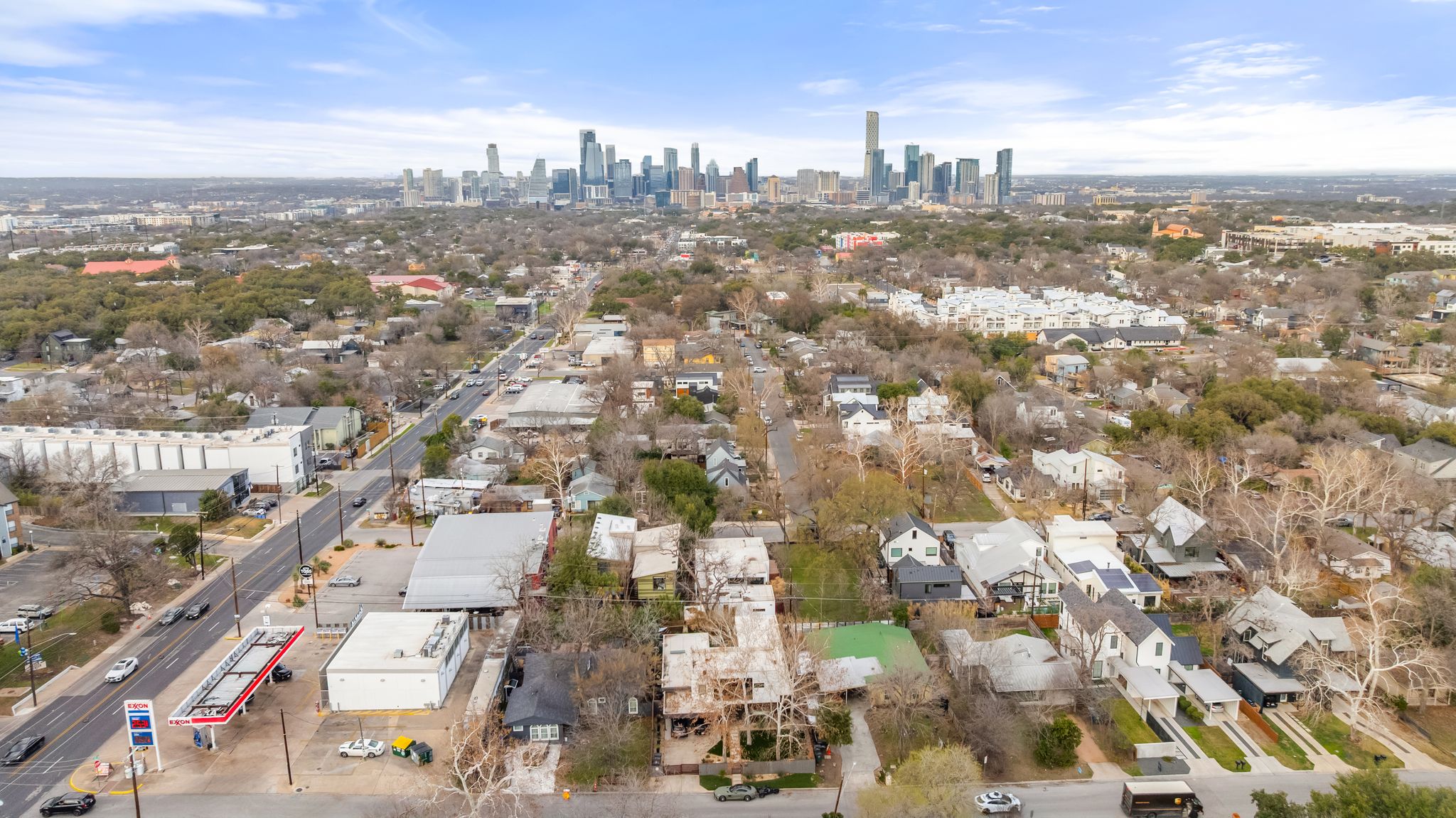 513 El Paso Street Austin, TX 78704 - Photo 31 of 34 an aerial view of a city with lots of residential buildings
