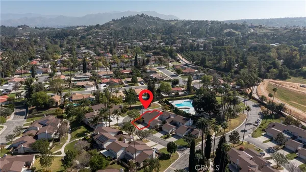 an aerial view of multiple house