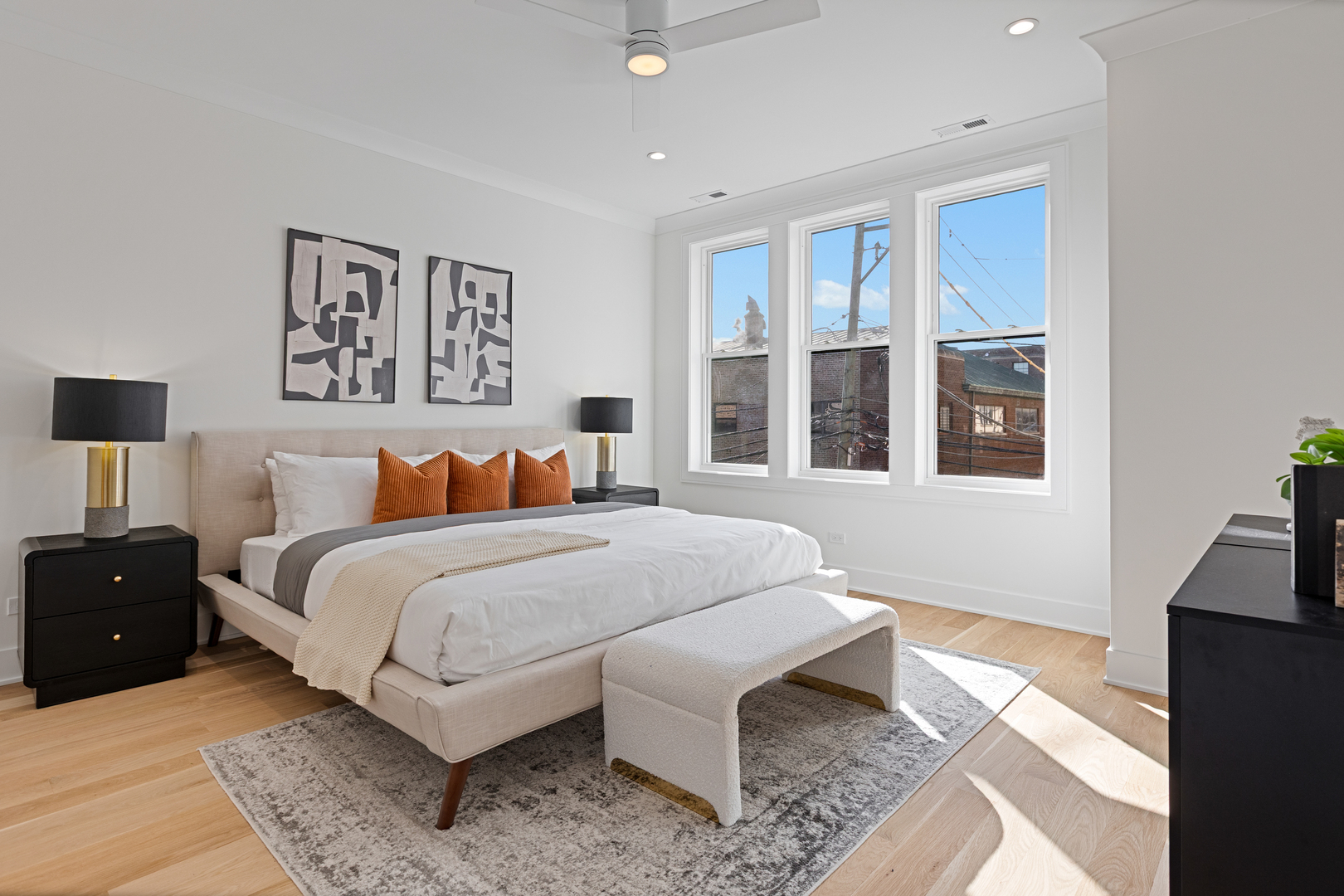 3614 North Marshfield Avenue Chicago, IL 60613 - Photo 24 of 61 a bed room with a bed and a night stand