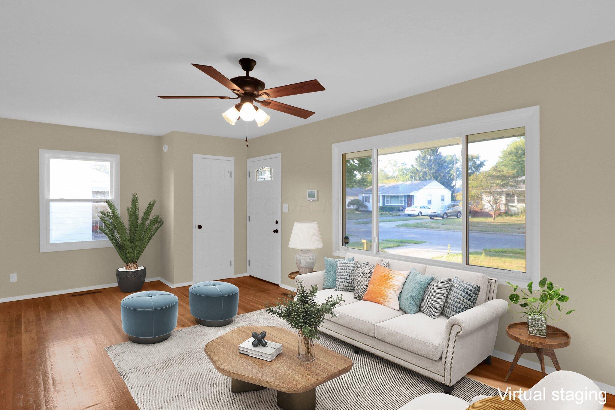 4531 Rodney Road Columbus, OH 43227 - Photo 7 of 36 Living Room Virtually Staged
