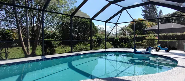 a view of a garden with pathway