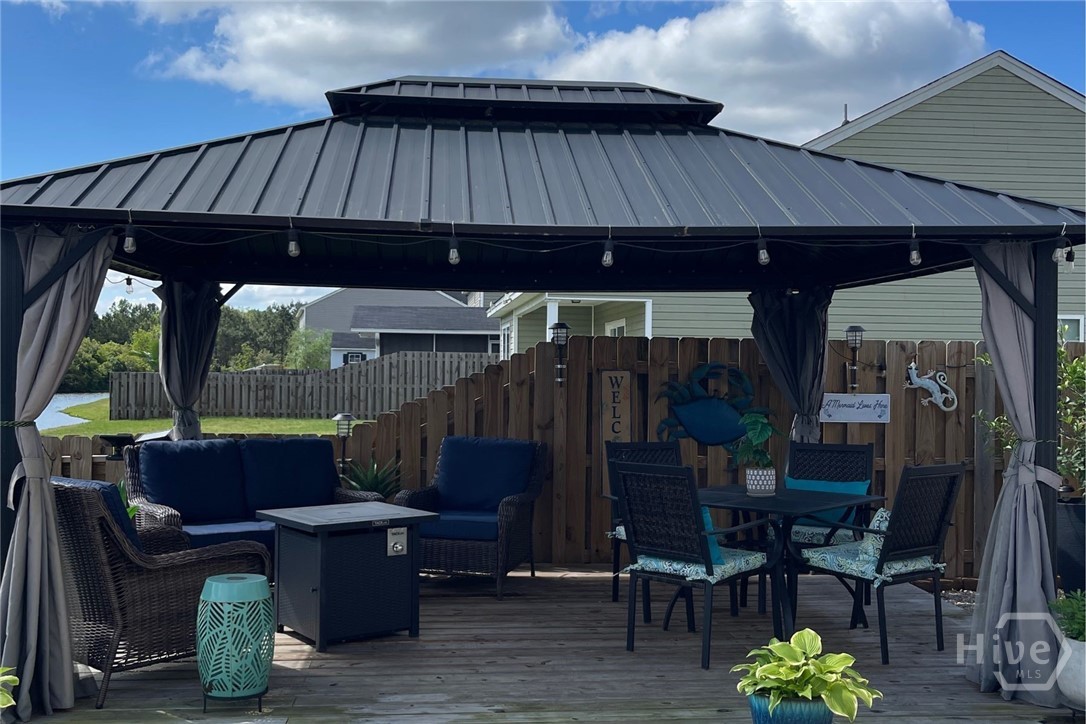 15 Hasty Point Road Port Wentworth, GA 31407 - Photo 22 of 26 Backyard gazebo and deck