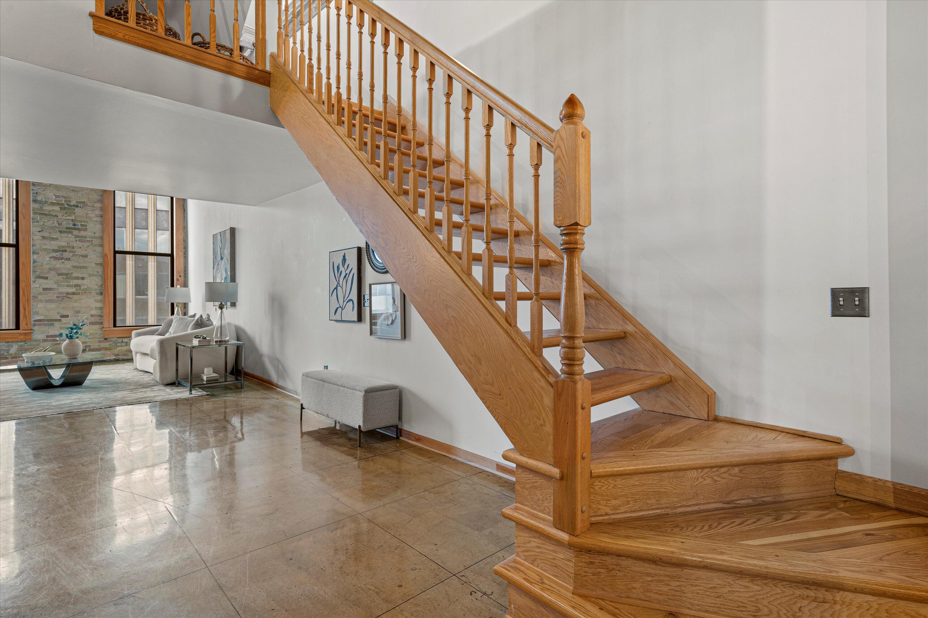 773 North Water Street, Unit 34 Milwaukee, WI 53202 - Photo 14 of 28 Staircase Up To Office Loft