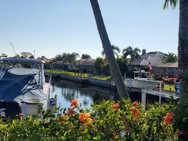 a view of a backyard with a garden