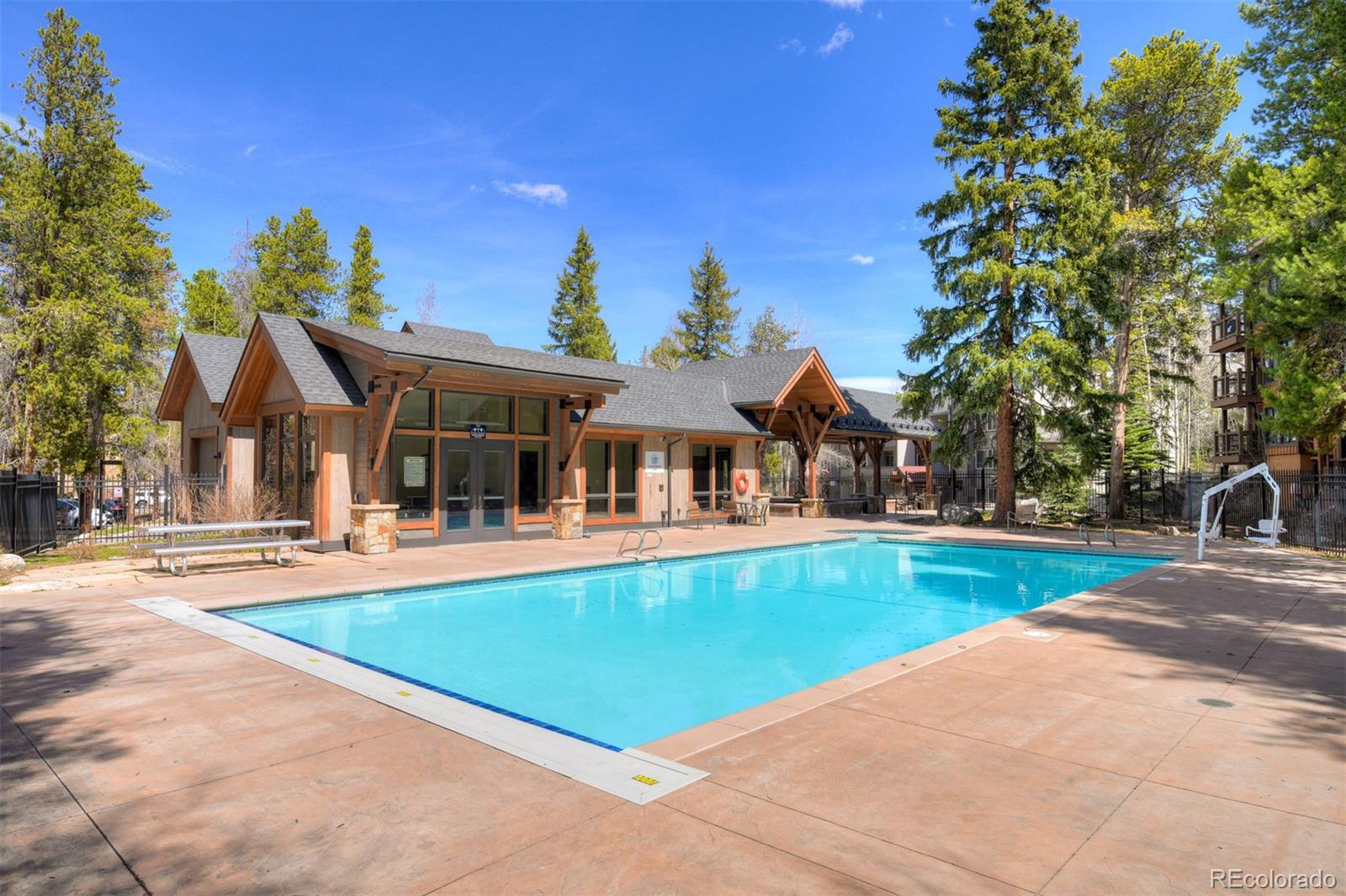 760 Columbine Road, Unit B6 Breckenridge, CO 80424 - Photo 25 of 39 swimming pool view with a outdoor seating