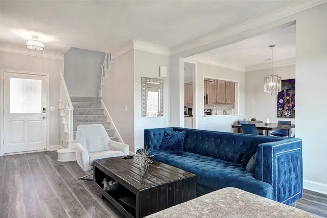 a view of a golf course with a garden