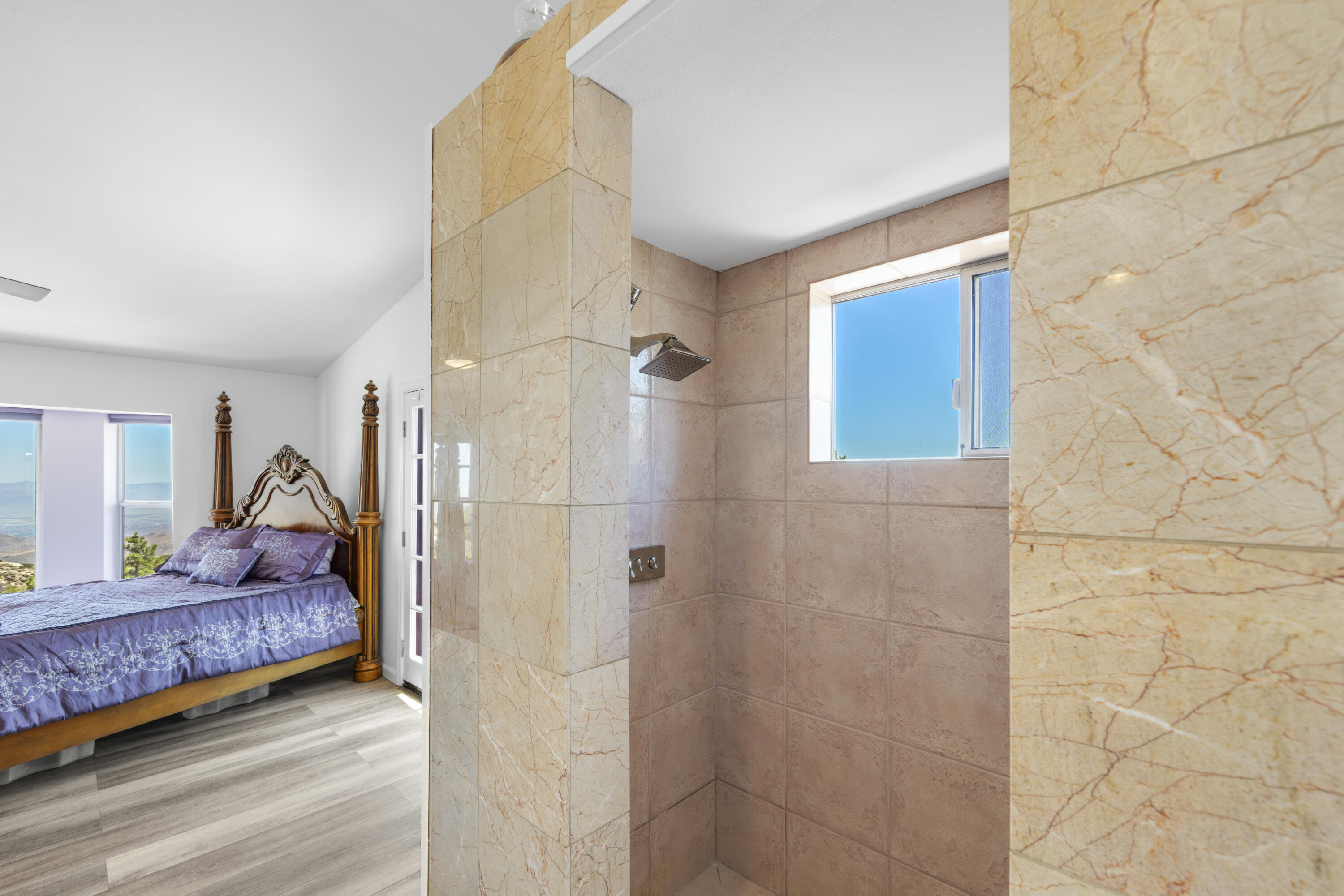 60425 Santa Rosa Road Mountain Center, CA 92561 - Photo 40 of 67 a bedroom with a bed and lamp