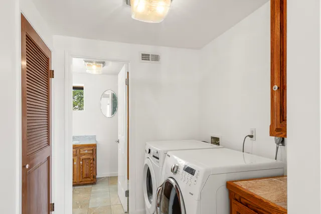 a view of a lake with a yard