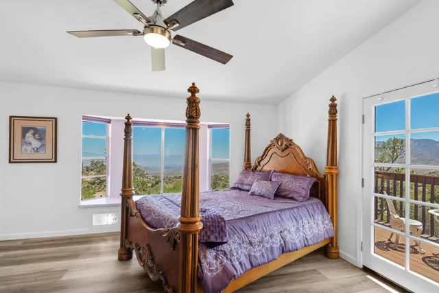 a view of a mountain from a balcony