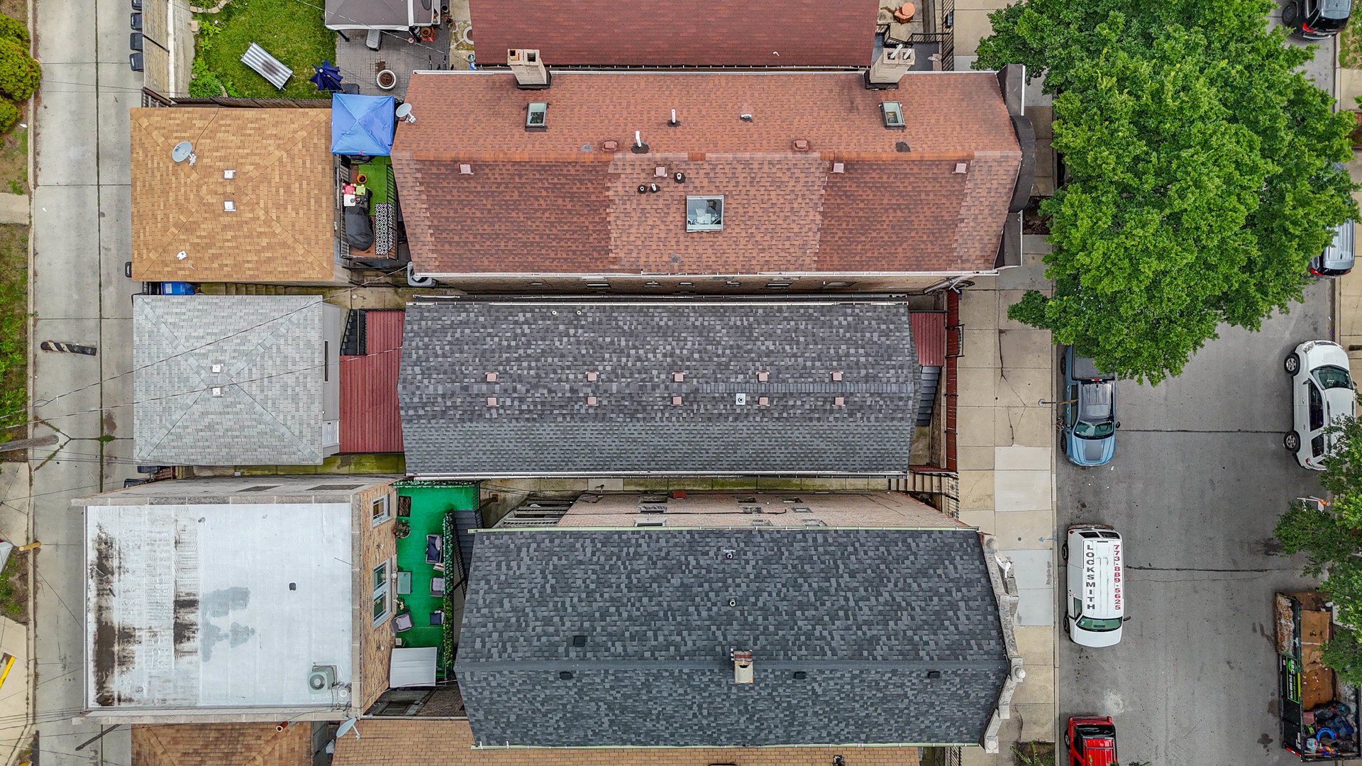 2012 West Coulter Street Chicago, IL 60608 - Photo 44 of 47 an aerial view of residential houses with outdoor space