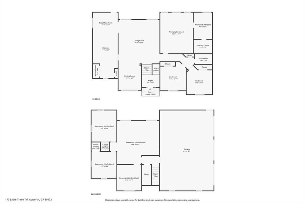 170 Sable Trace Trail Acworth, GA 30102 - Photo 45 of 48 a picture of floor plan