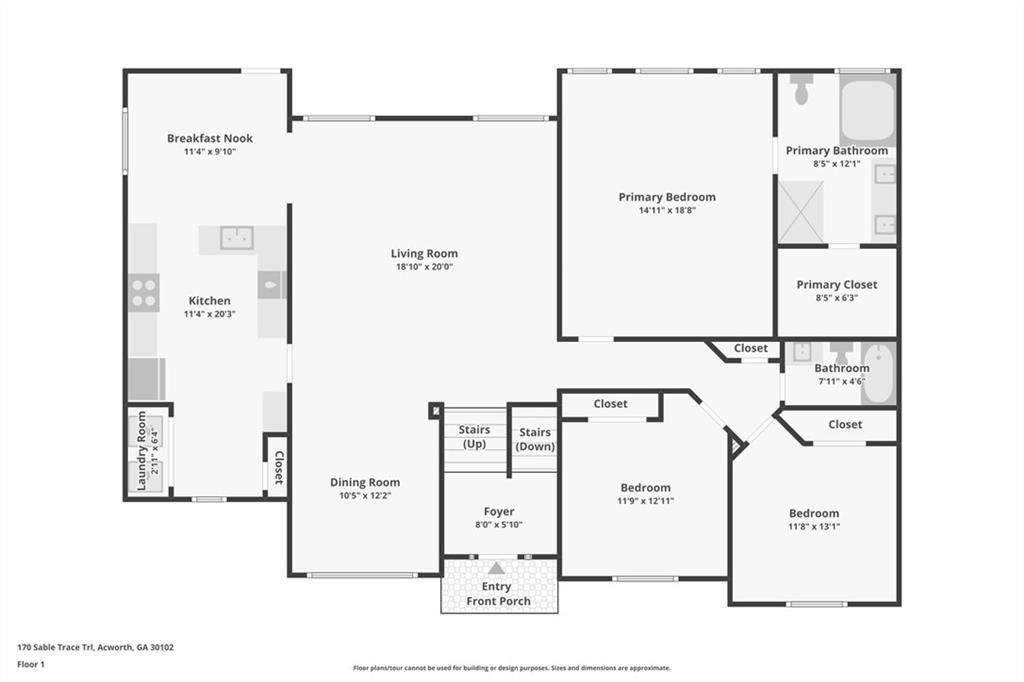 170 Sable Trace Trail Acworth, GA 30102 - Photo 47 of 48 a picture of a wall with a white refrigerator