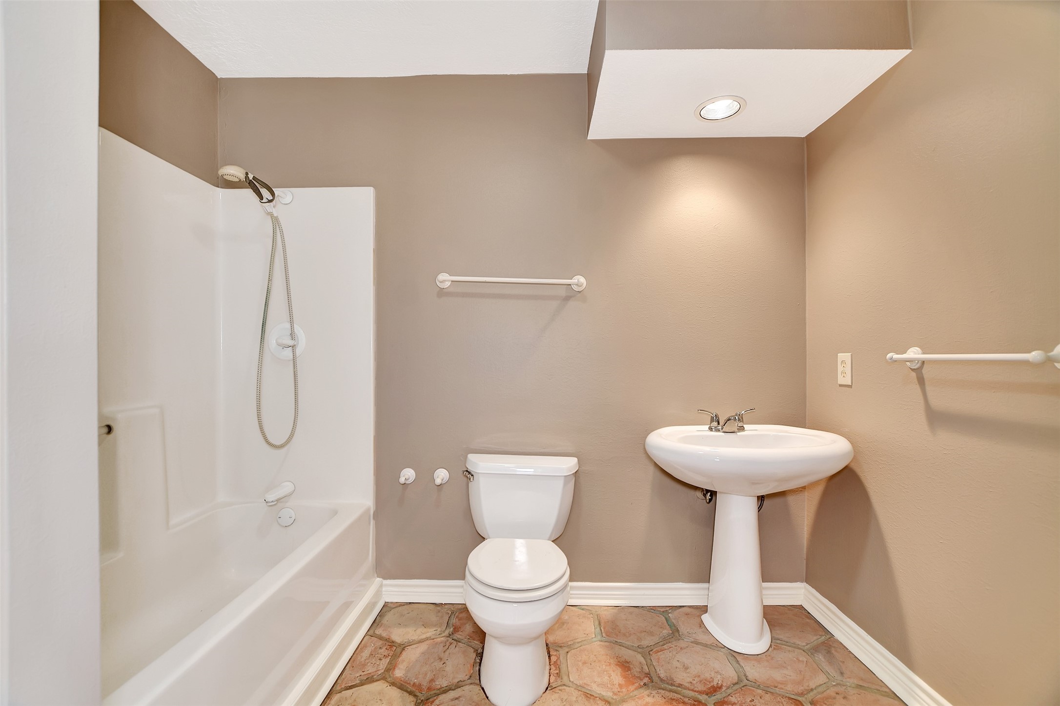 16002 Koenig Lane Conroe, TX 77384 - Photo 32 of 48 a bathroom with a sink toilet and shower