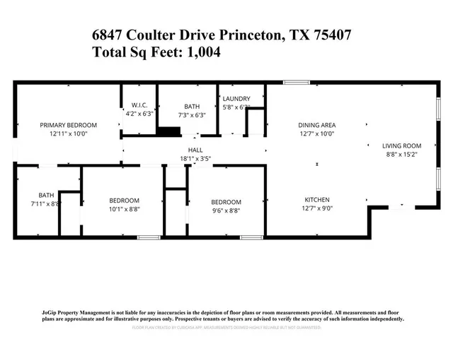 $1,575 | 6847 Coulter Drive, Princeton, TX 75407