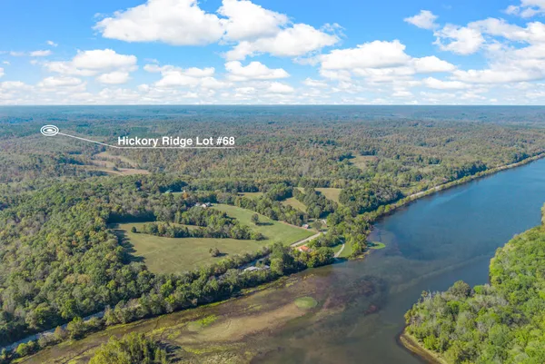 a view of a lake with a mountain