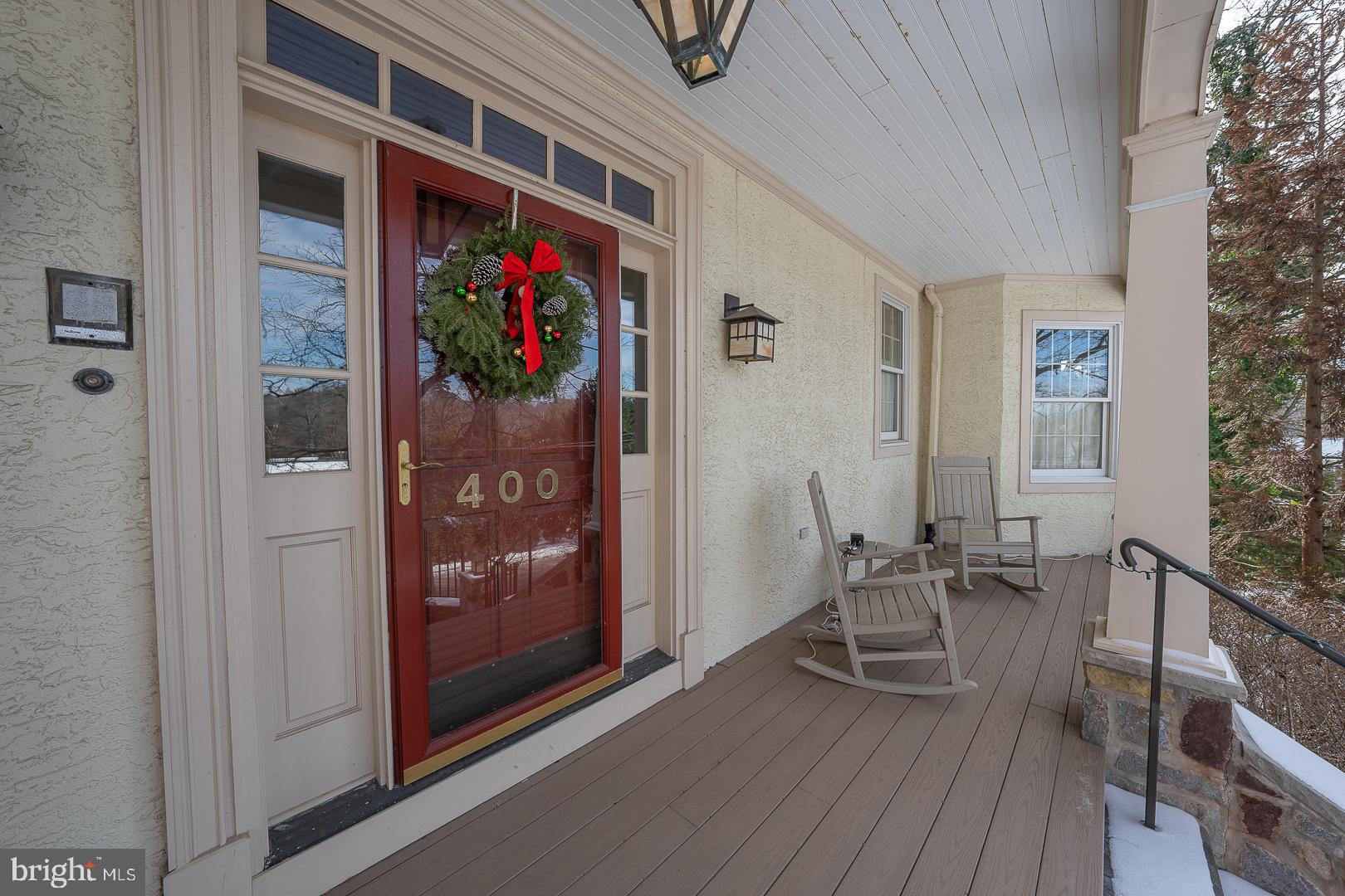 400 Orchard Way Wayne, PA 19087 - Photo 3 of 60 Front Porch and Door with sidelights and transoms