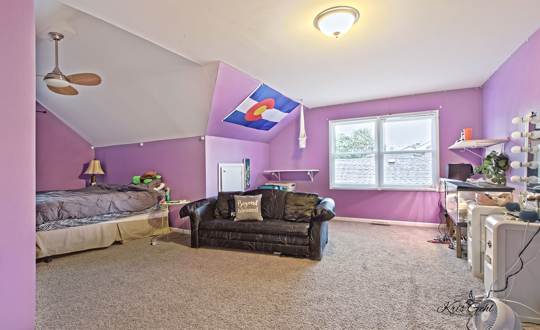 Undisclosed Address Lindenhurst, IL 60046 - Photo 15 of 32 a spacious bedroom with a bed and a couch