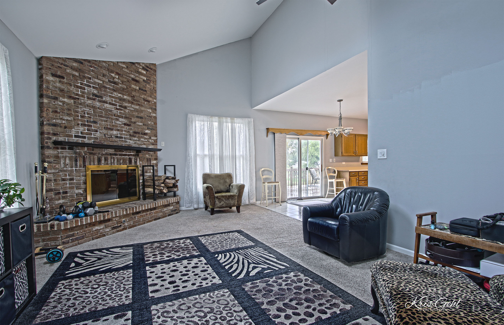Undisclosed Address Lindenhurst, IL 60046 - Photo 9 of 32 a living room with furniture rug and fireplace