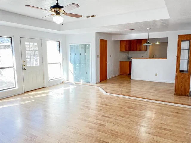 a bathroom with a shower and a tub