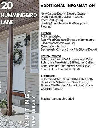 $299,000 | 20 Hummingbird Lane, Unit 73, Whiting, NJ 08759