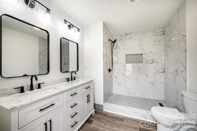 a view of a yard from a balcony