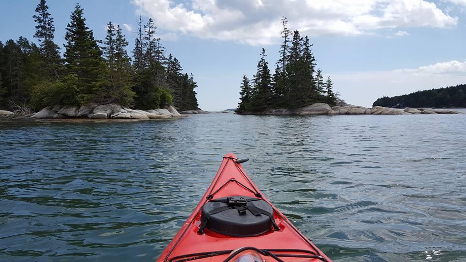 kayaking on the keag river