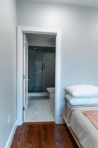 a bathroom with sink and mirror