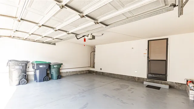 a view of a garage with furniture
