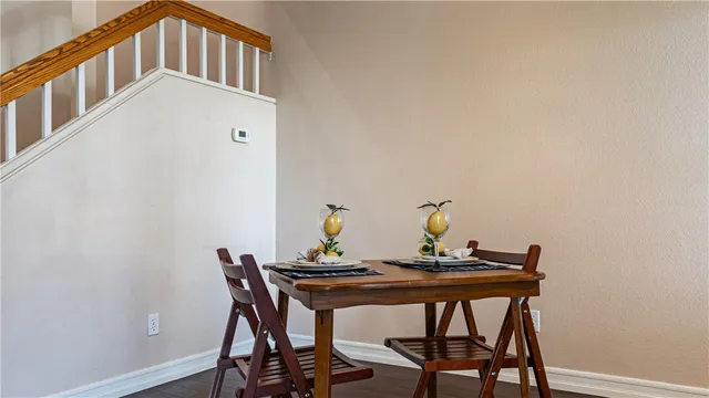 a view of a workspace with furniture