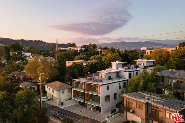 a view of a city from a terrace