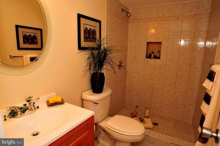 6806 Ben Franklin Road Springfield, VA 22150 - Photo 5 of 21 a bathroom with a toilet sink and mirror