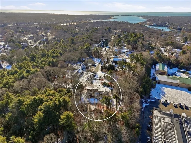an aerial view of multiple house