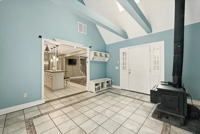 a room with furniture