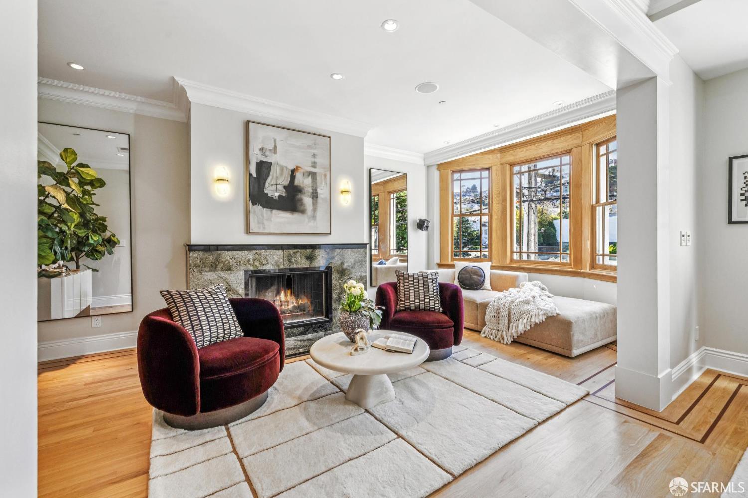 729 Douglass Street San Francisco, CA 94114 - Photo 11 of 92 a living room with furniture and a fireplace
