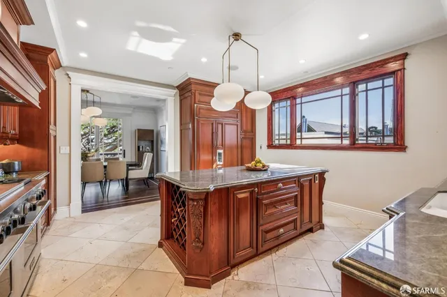 a bathroom with a granite countertop sink mirror and a bath tub