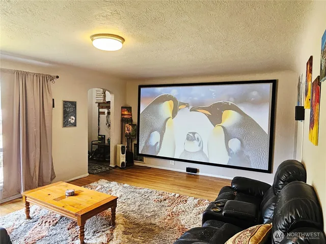 a room with furniture