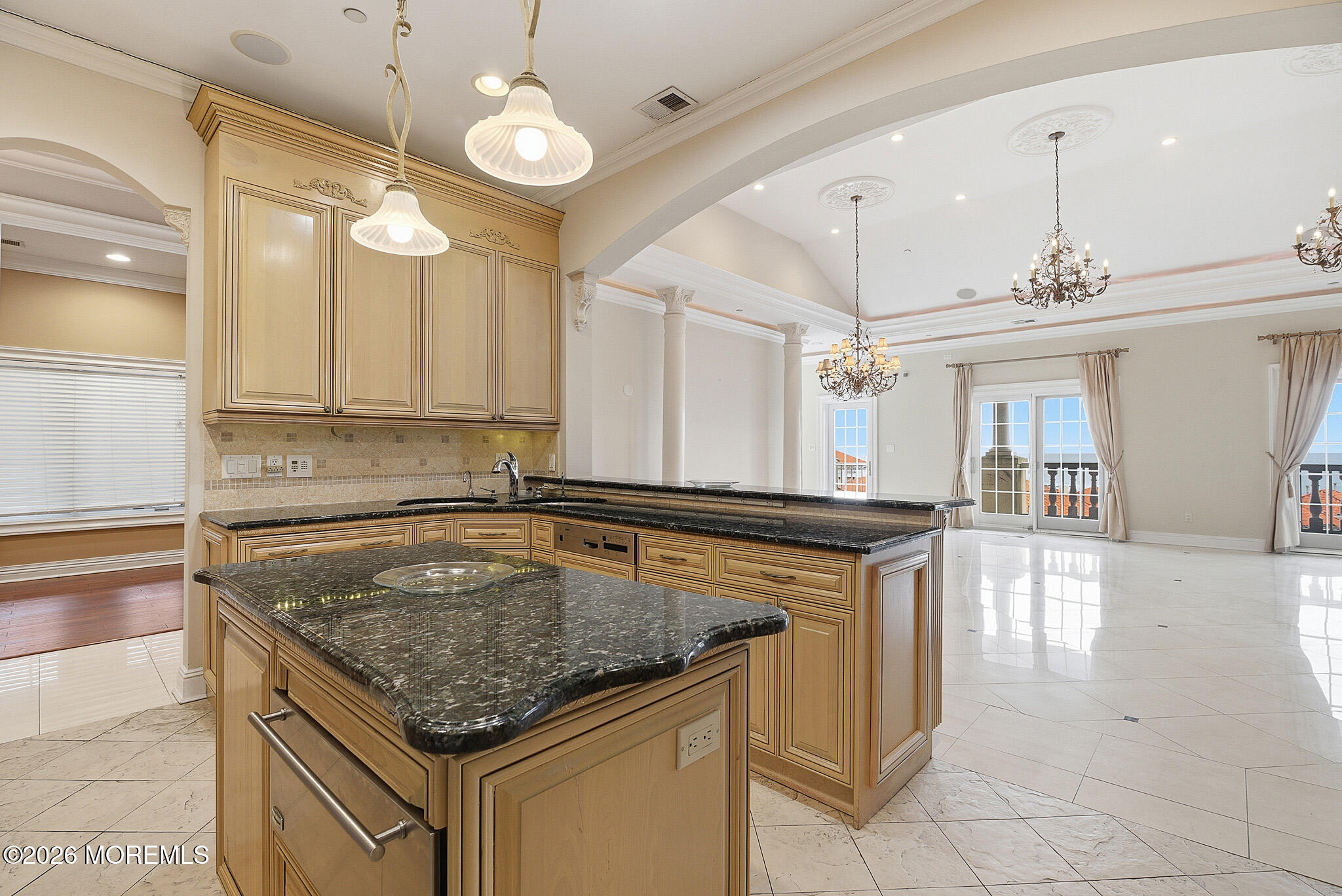 141 Riviera Drive Long Branch, NJ 07740 - Photo 13 of 41 a kitchen with granite countertop a sink a counter space appliances and cabinets