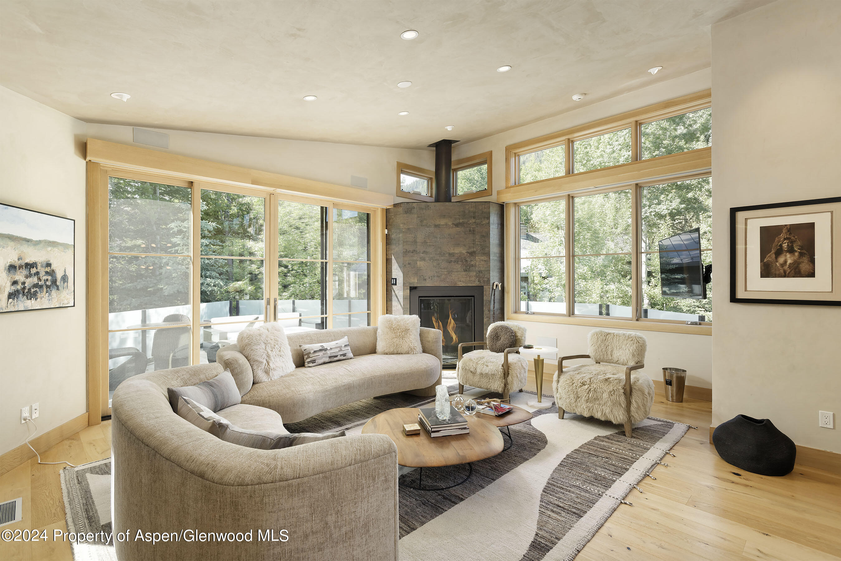 1190 Riverside Drive Aspen, CO 81611 - Photo 2 of 31 a living room with furniture and a large window