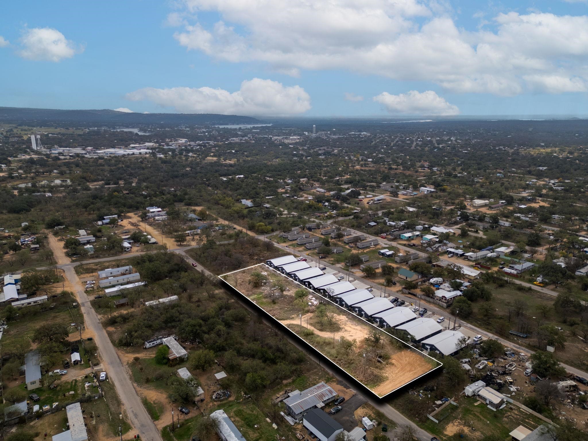 an aerial view of city