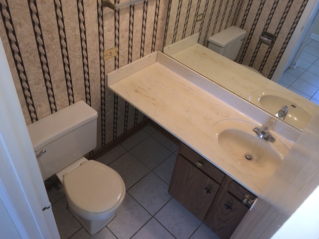 17 Churn Road, Unit 23 Matteson, IL 60443 - Photo 9 of 17 a bathroom with a sink a toilet and a mirror
