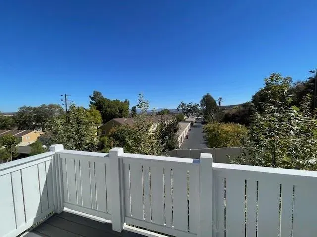 a view of a wooden fence
