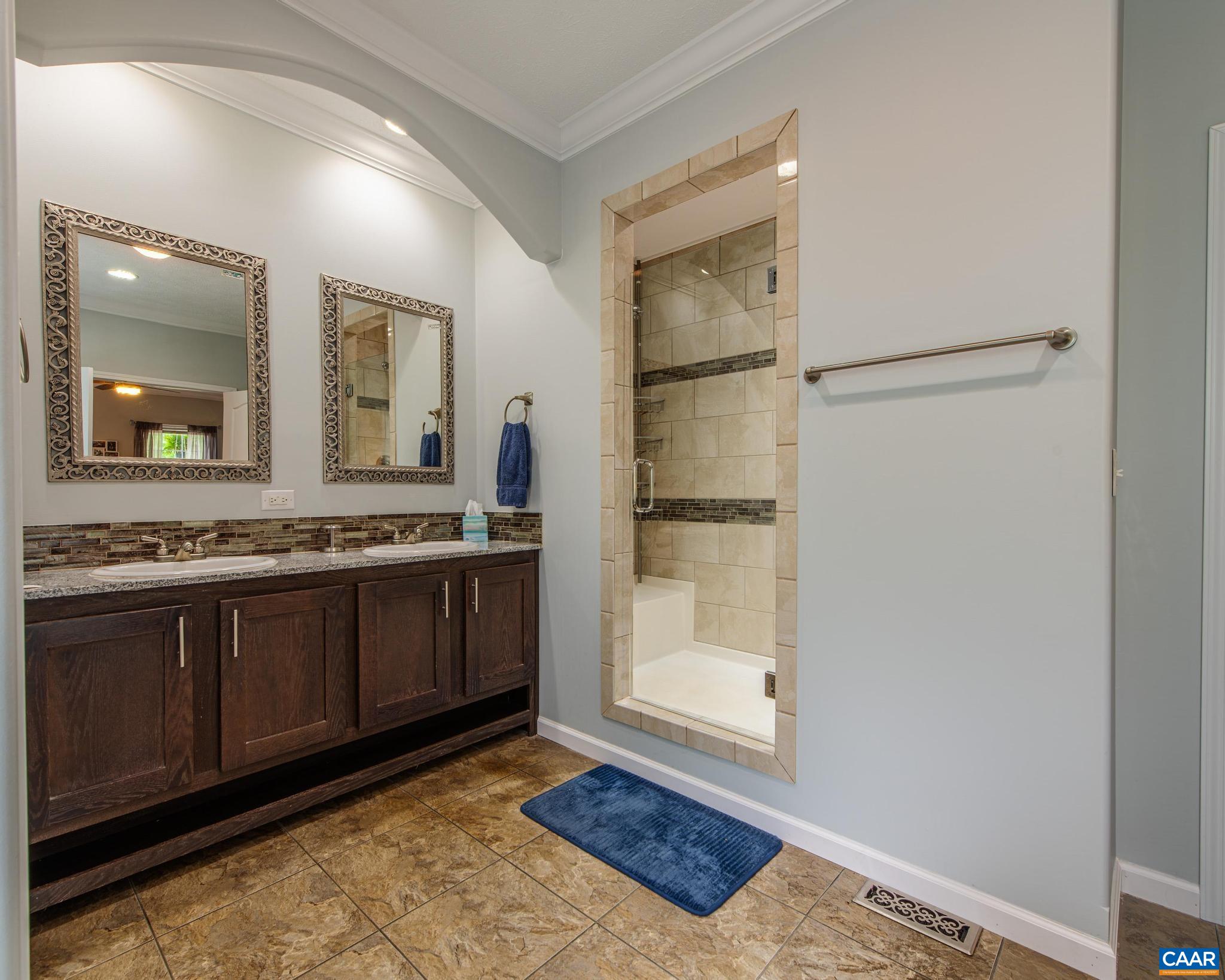 2016 Deep Creek Road Palmyra, VA 22963 - Photo 16 of 44 Tile Floor, Shavor Height Vanities & CUSTOM Tile SHOWER & Whirlpool TUB