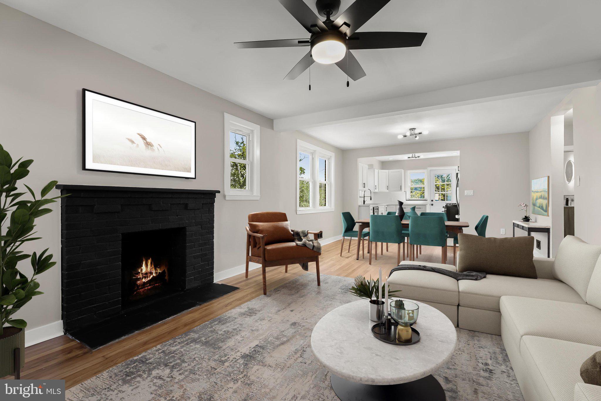 5601 Windsor Mill Road Baltimore, MD 21207 - Photo 2 of 40 Virtually Staged Living & Dining Rooms