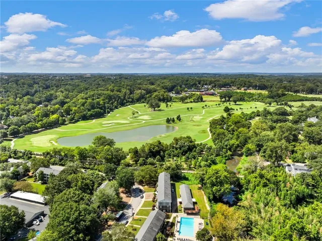 a view of a city with tall buildings